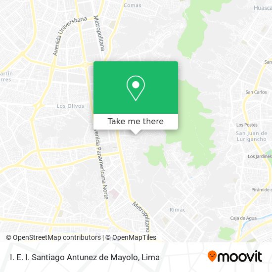 I. E. I. Santiago Antunez de Mayolo map