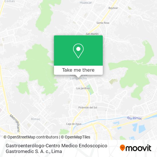 Mapa de Gastroenterólogo-Centro Medico Endoscopico Gastromedic S. A. c.