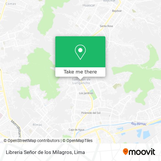 Mapa de Libreria Señor de los Milagros