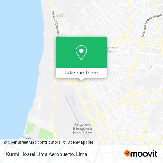 Mapa de Kurmi Hostel Lima Aeropuerto