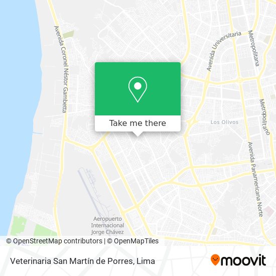 Mapa de Veterinaria San Martín de Porres
