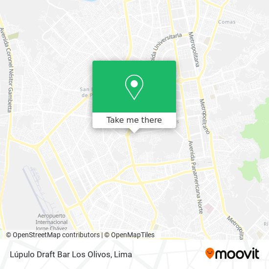 Mapa de Lúpulo Draft Bar Los Olivos