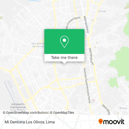 Mapa de Mi Dentista Los Olivos