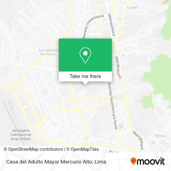 Casa del Adulto Mayor Mercurio Alto map