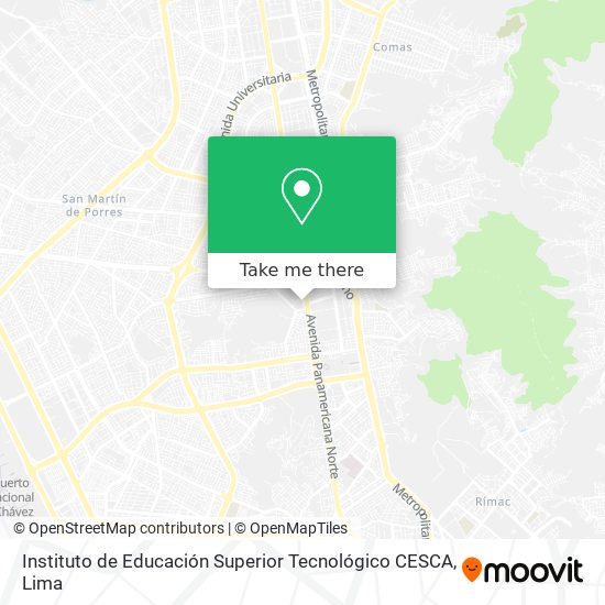 Instituto de Educación Superior Tecnológico CESCA map