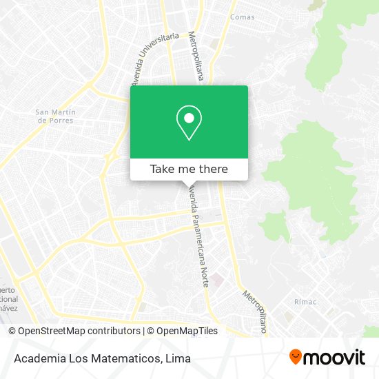 Mapa de Academia Los Matematicos