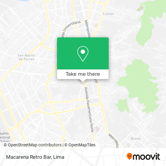Macarena Retro Bar map