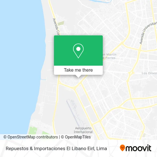 Mapa de Repuestos & Importaciones El Libano Eirl