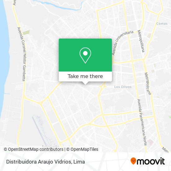 Distribuidora Araujo Vidrios map