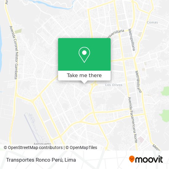 Transportes Ronco Perú map