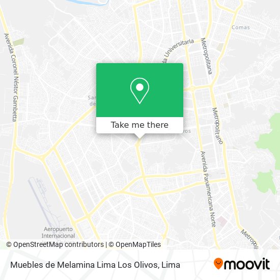 Muebles de Melamina Lima Los Olivos map