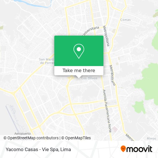 Mapa de Yacomo Casas - Vie Spa