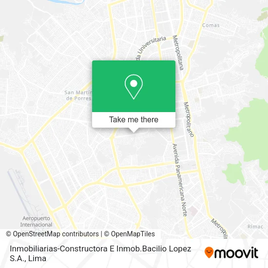 Mapa de Inmobiliarias-Constructora E Inmob.Bacilio Lopez S.A.