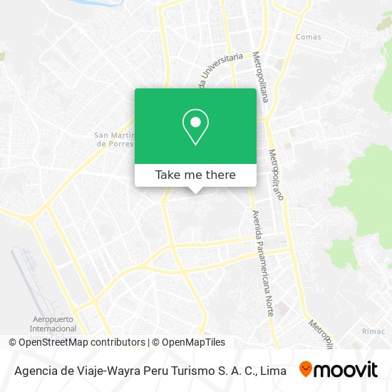 Mapa de Agencia de Viaje-Wayra Peru Turismo S. A. C.