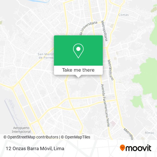 12 Onzas Barra Móvil map