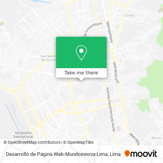 Desarrollo de Página Web-Mundoinnova Lima map