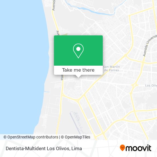 Mapa de Dentista-Multident Los Olivos