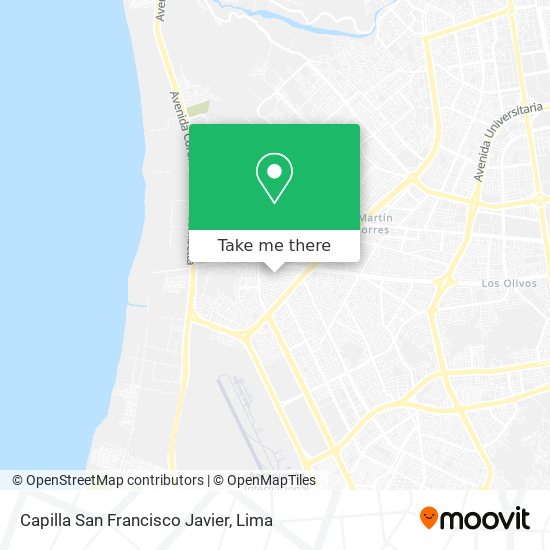 Capilla San Francisco Javier map