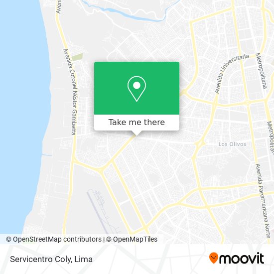 Servicentro Coly map