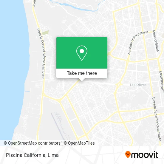 Piscina California map