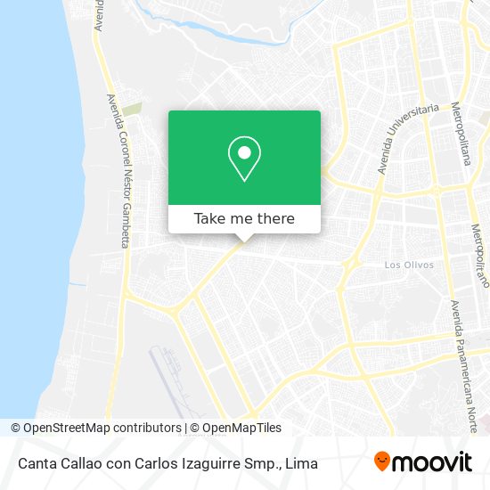 Mapa de Canta Callao con Carlos Izaguirre Smp.