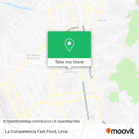 La Competencia Fast Food map