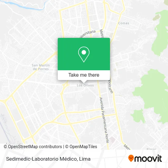 Mapa de Sedimedic-Laboratorio Médico