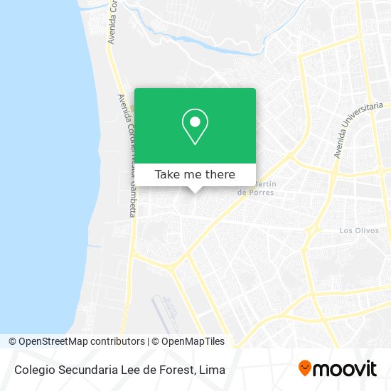 Colegio Secundaria Lee de Forest map