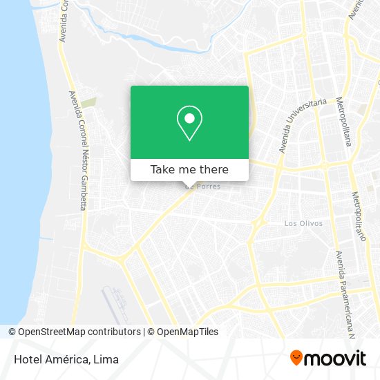 Hotel América map