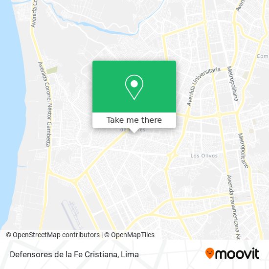 Defensores de la Fe Cristiana map