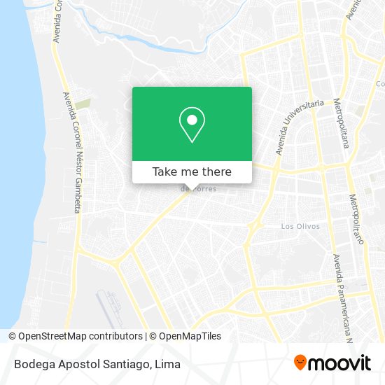 Bodega Apostol Santiago map