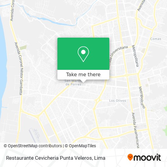 Restaurante Cevicheria Punta Veleros map