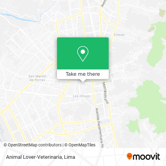 Mapa de Animal Lover-Veterinaria