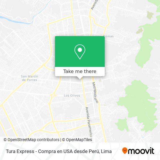 Tura Express - Compra en USA desde Perú map