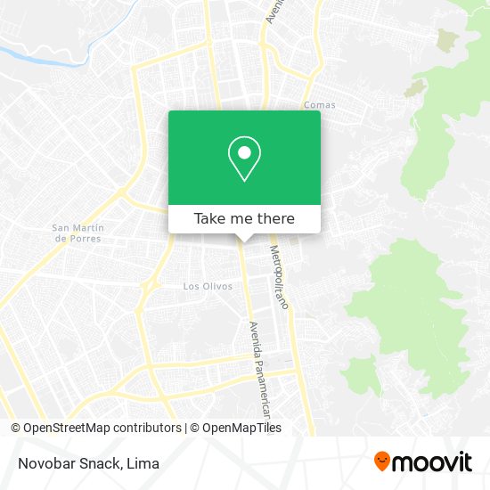 Mapa de Novobar Snack