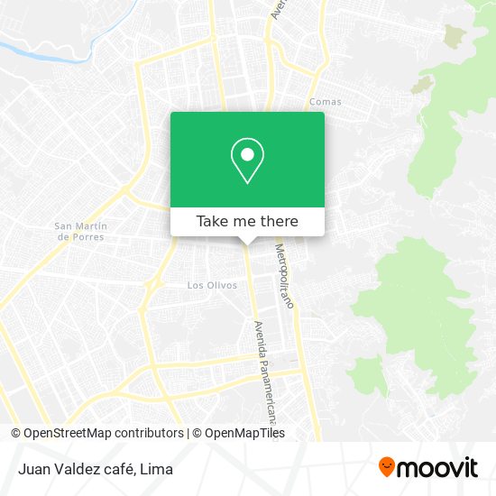 Juan Valdez café map