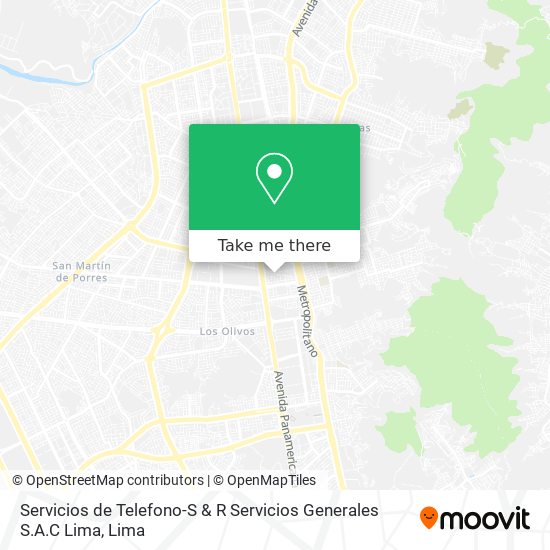 Servicios de Telefono-S & R Servicios Generales S.A.C Lima map