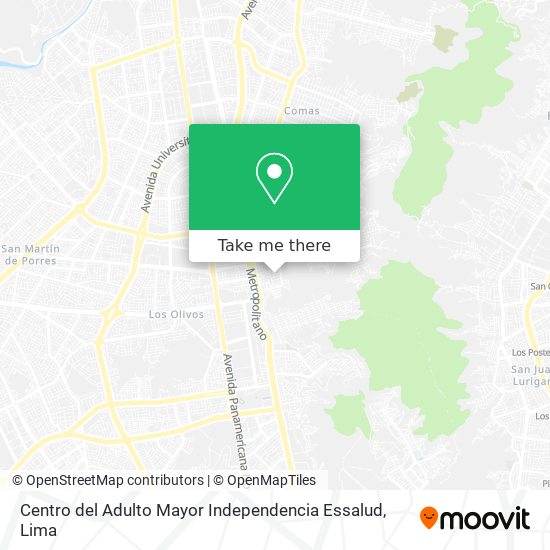 Centro del Adulto Mayor Independencia Essalud map