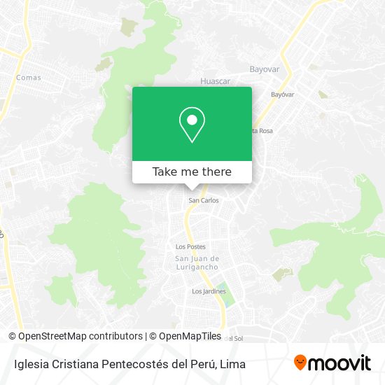 Mapa de Iglesia Cristiana Pentecostés del Perú