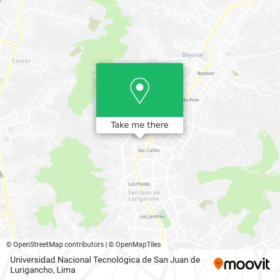 Universidad Nacional Tecnológica de San Juan de Lurigancho map