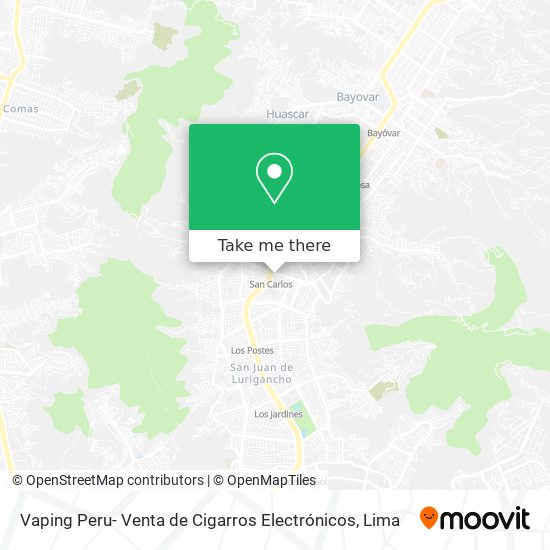 Vaping Peru- Venta de Cigarros Electrónicos map