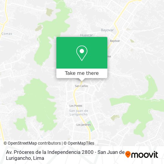 Av. Próceres de la Independencia 2800 - San Juan de Lurigancho map