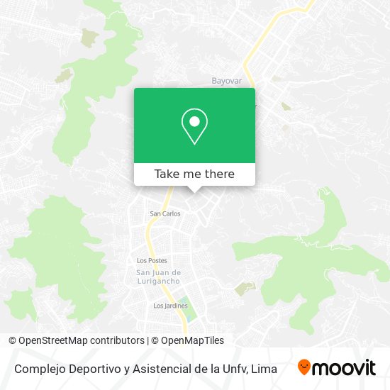 Complejo Deportivo y Asistencial de la Unfv map