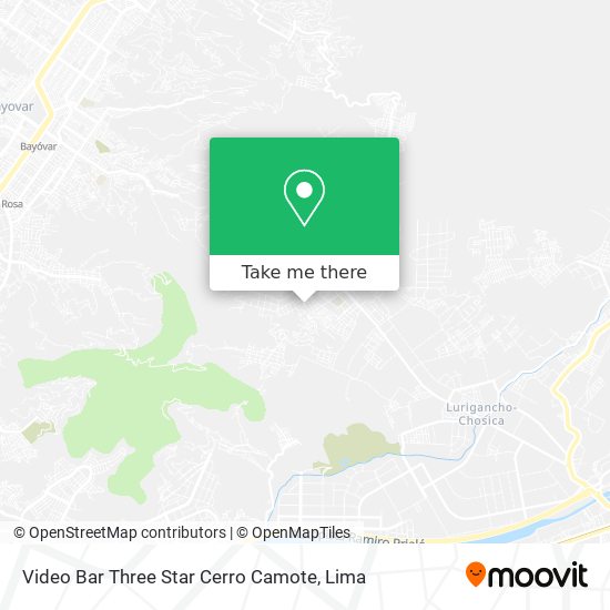 Video Bar Three Star Cerro Camote map