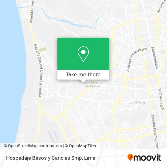 Hospedaje Besos y Caricias Smp map