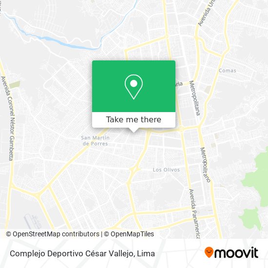 Complejo Deportivo César Vallejo map