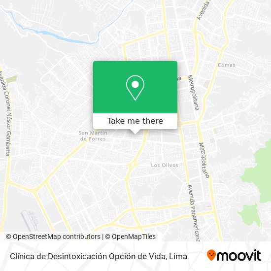 Clínica de Desintoxicación Opción de Vida map