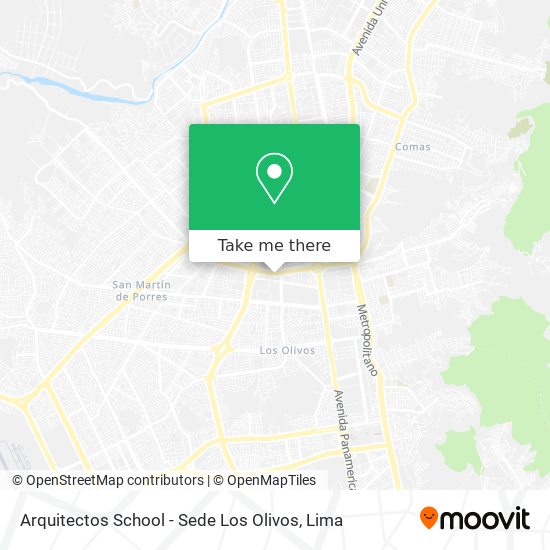 Arquitectos School - Sede Los Olivos map