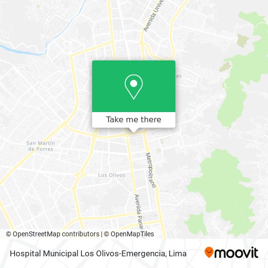Hospital Municipal Los Olivos-Emergencia map