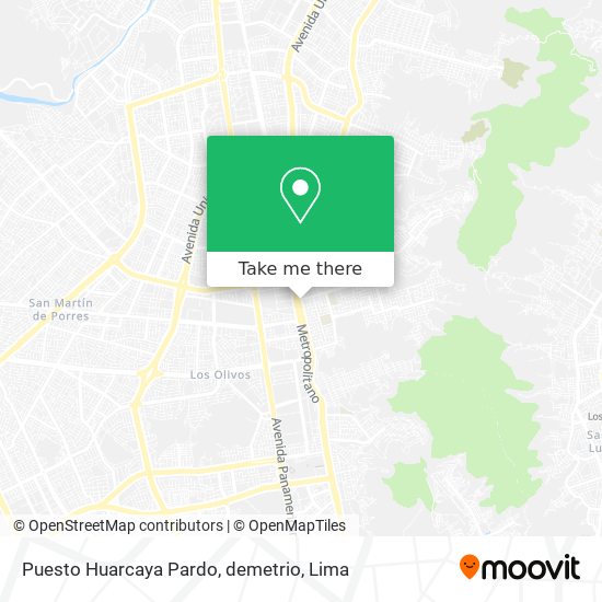 Puesto Huarcaya Pardo, demetrio map